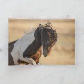 ヘッドシェイクワイルドホースグリーティングカード カード (内部)