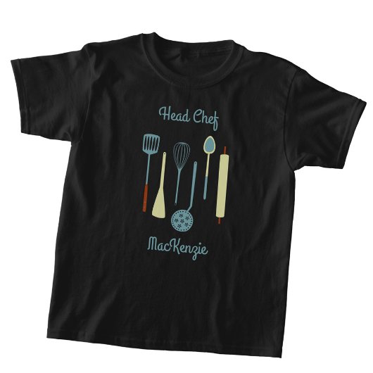 ヘッドシェフのパーソナライズされた料理 Tシャツ