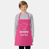 ヘッドシェフパーソナライズされたネームベーキング料理カスタム エプロン (着用した状態)