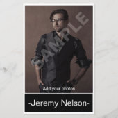 ヘッドショットアクターのコンポジットカード (正面)