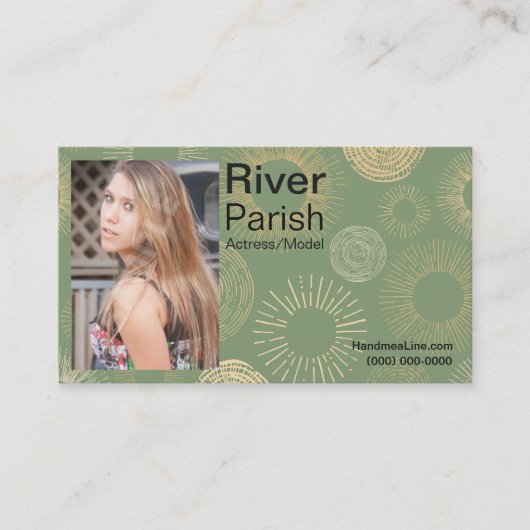 ヘッドショットビジネスカードモデルまたはアクター 名刺 (正面)