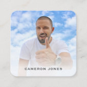 ヘッドショットフォトソーシャルメディアFreelanceフォトグラファー スクエア名刺 (正面)