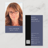 ヘッドショットモダンフォトモバイル公証人 名刺 (正面/裏面)