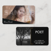 ヘッドショット俳優モデルまたは詩人ツリーの名刺 名刺 (正面/裏面)