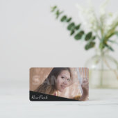 ヘッドショット俳優モデルまたは詩人ツリーの名刺 名刺 (スタンド正面)