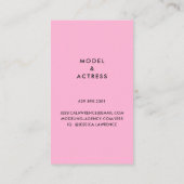 ヘッドショット写真アクターモデルモダン写真 名刺 (裏面)