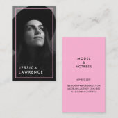 ヘッドショット写真アクターモデルモダン写真 名刺 (正面/裏面)