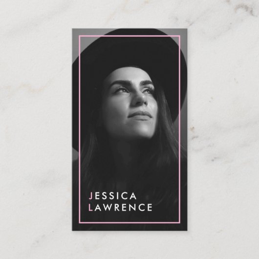 ヘッドショット写真アクターモデルモダン写真 名刺 (正面)