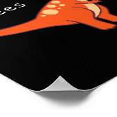 ヘッドショルダー膝Tex恐竜の漫画ユーモア ポスター (角)