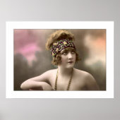 ヘッドスカーフを持つデコ時代のビーズ ポスター (正面)