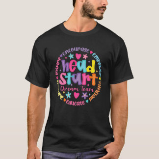 ヘッドスタートの夢のチームの仲間担任 ヘッドスタート バック Tシャツ