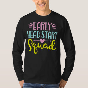 ヘッドスタートスクワッド幼児期Edu先生バックT Tシャツ