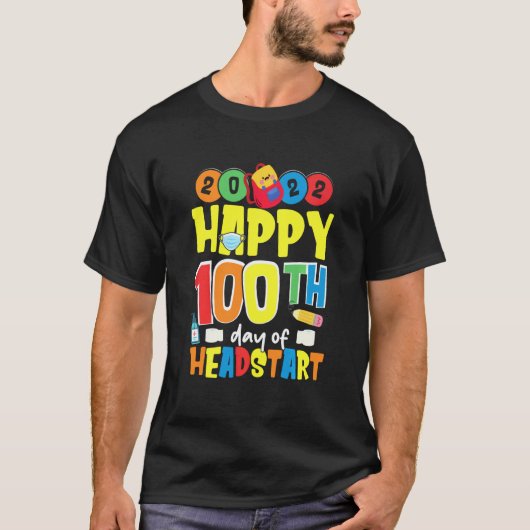 ヘッドスタートスクール100日 生徒 先生 子供たち Tシャツ (正面)