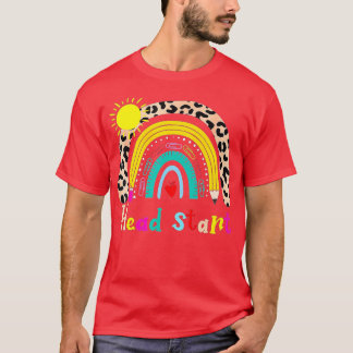 ヘッドスタート先生ヒョウレインボーヘッドスタートテック Tシャツ