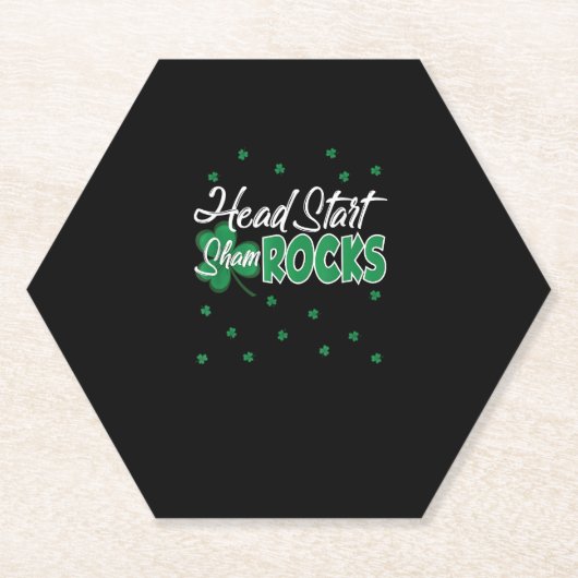 ヘッドスタートShamROCKS St. Patrick's Day School Shir ペーパーコースター (正面)