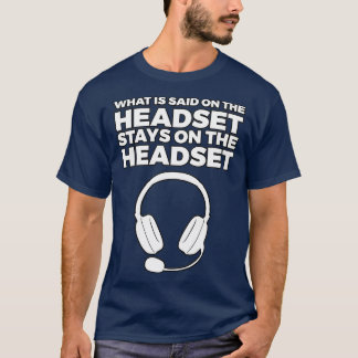 ヘッドセットで言われていること続ける Tシャツ