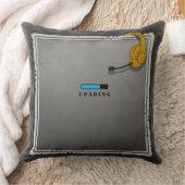 ヘッドセット付きゲーマー搭載画面 クッション (ブランケット)