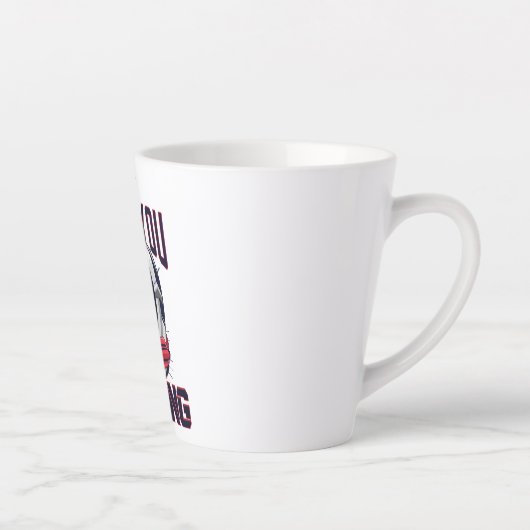 ヘッドセット付きゲームデザイン カフェラテマグ (右)