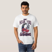 ヘッドセット付きゲームデザイン Tシャツ (正面フル)