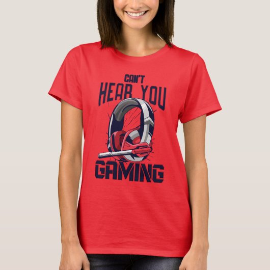 ヘッドセット付きゲームデザイン Tシャツ (正面)