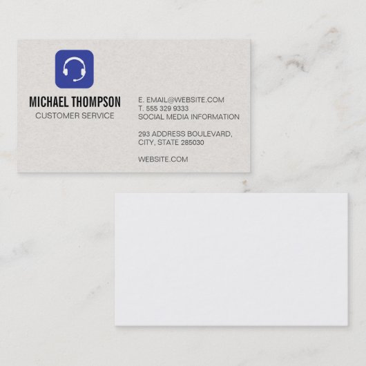 ヘッドセット 名刺 (正面/裏面)