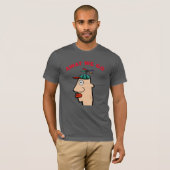 ヘッドトラベおもしろいル編集文字、 Tシャツ (正面フル)