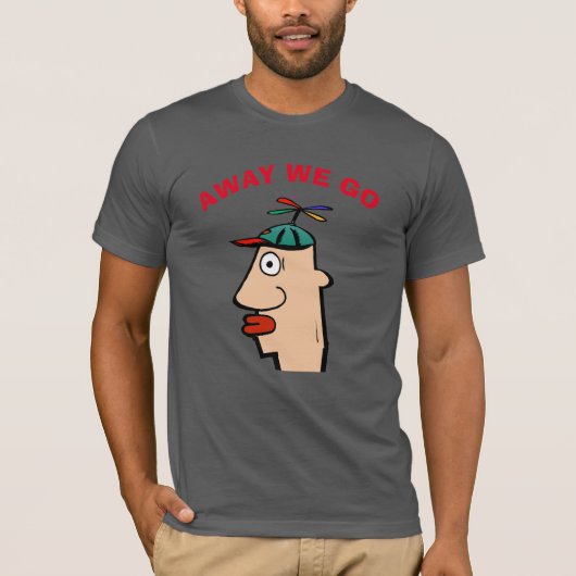 ヘッドトラベおもしろいル編集文字、 Tシャツ (正面)