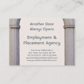 ヘッドハンター、ユニークな雇用の配置代理店 名刺 (裏面)