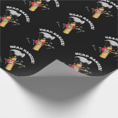 ヘッドバンガおもしろいー音楽パンズダークBG ラッピングペーパー (角)