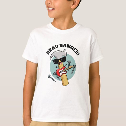 ヘッドバンガー 面白い音楽パンのジョーク Tシャツ (正面)