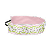 ヘッドバンドハヌカー花ピンク/緑 アスレチックヘッドバンド (左)