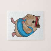 ヘッドバンド付きランナーとしてマウス ジグソーパズル (横)