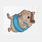 ヘッドバンド付きランナーとしてマウス フリースブランケット (正面(横))