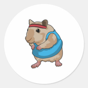 ヘッドバンド付きランナーとしてマウス ラウンドシール