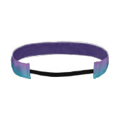 ヘッドバンド: "グラデーションな"紫色およびティール（緑がかった色） アスレチックヘッドバンド (裏面)