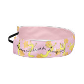 ヘッドバンドHanukkahキャンドルナンバー/ピンク/ピーチ アスレチックヘッドバンド (左)