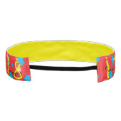 ヘッドバンドHanukkahキャンドルナンバー/赤/黄 アスレチックヘッドバンド (裏面)