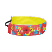 ヘッドバンドHanukkahキャンドルナンバー/赤/黄 アスレチックヘッドバンド (左)