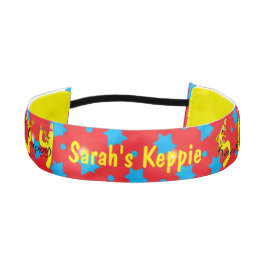 ヘッドバンドHanukkahキャンドルナンバー/赤/黄 アスレチックヘッドバンド