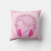 ヘッドフォンからの音楽ノート クッション (裏面)
