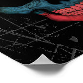 ヘッドフォンでスクラッチされたコロンビアDjスカル ポスター (角)