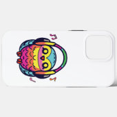 ヘッドフォンでハッピー聞フクロウ音楽に。 Case-Mate iPhoneケース (裏面 (横))