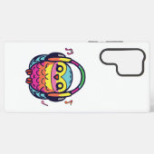 ヘッドフォンでハッピー聞フクロウ音楽に。 SAMSUNG GALAXYケース (裏面横)