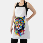 ヘッドフォンで猫を飼う エプロン (インサイチュ)