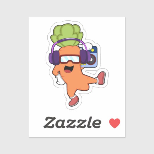 ヘッドフォンで音楽を楽しむ シール (シート)