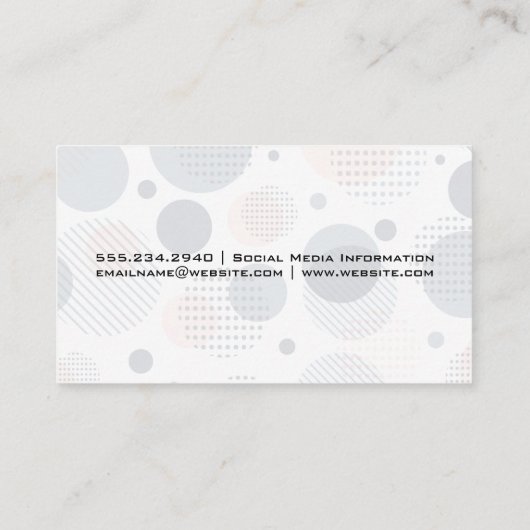 ヘッドフォンとSoundwaveロゴ 名刺 (裏面)