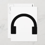 ヘッドフォンのアイコン ポストカード (正面/裏面)