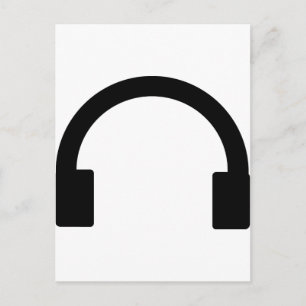 ヘッドフォンのアイコン ポストカード