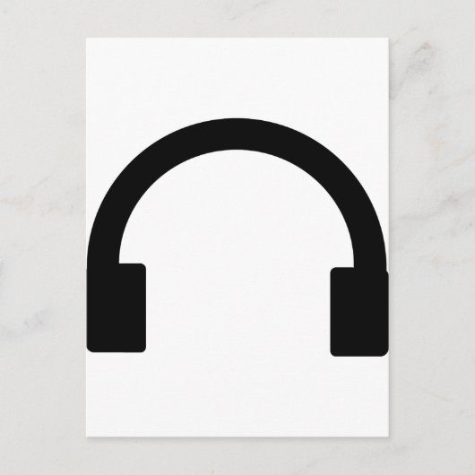 ヘッドフォンのアイコン ポストカード (正面)