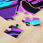 ヘッドフォンの女性AIアート ジグソーパズル (側面)